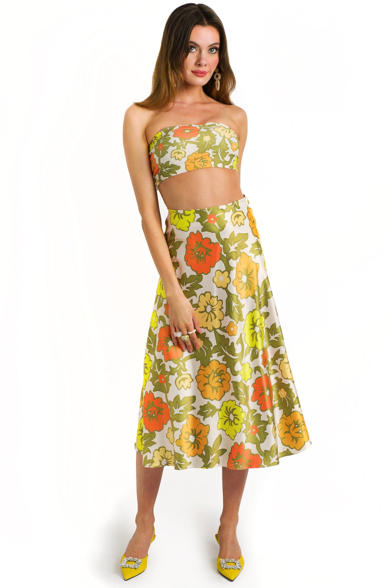 The Michelle Floral Midi Skirt