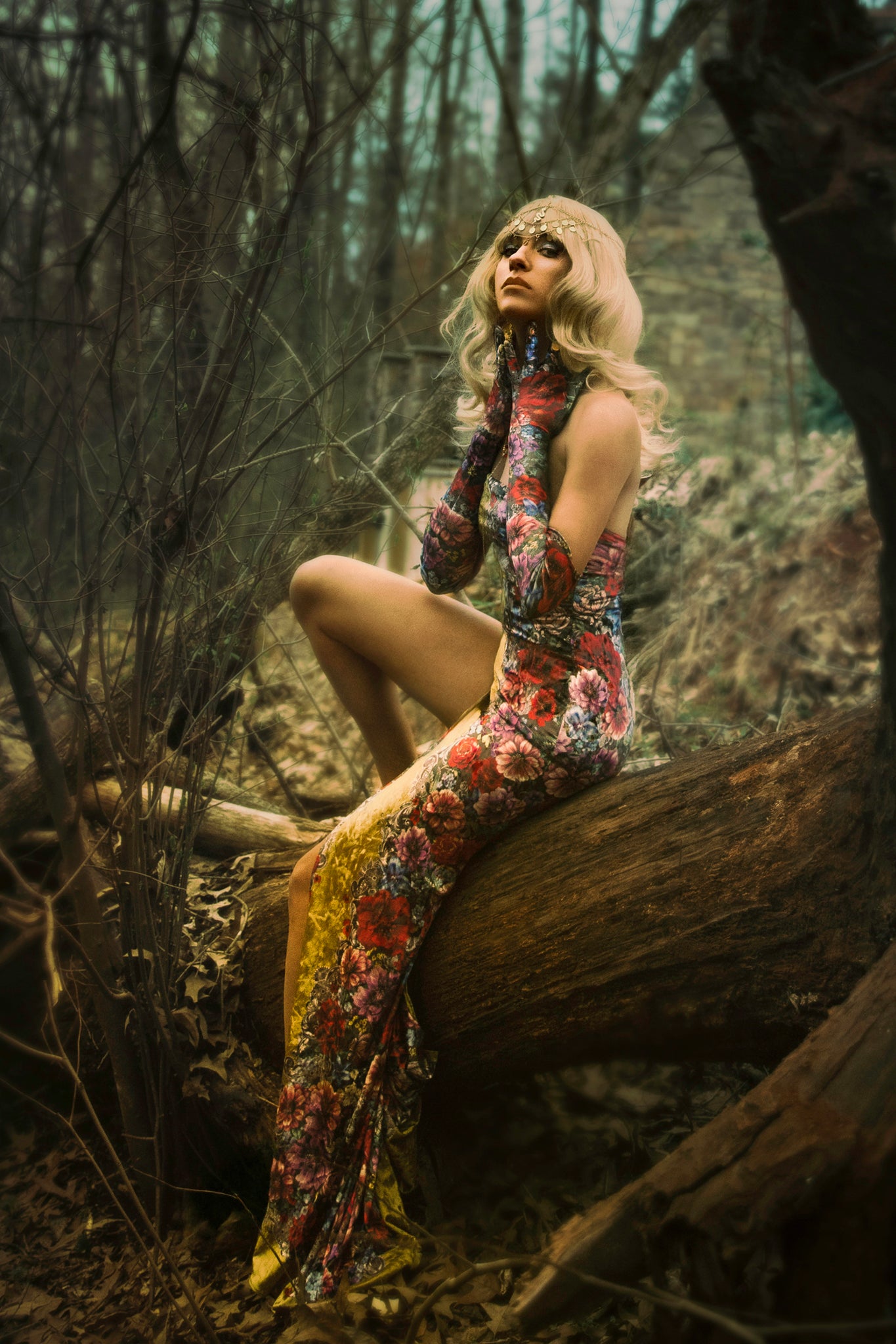 Fantasy Creature Strapless Gown